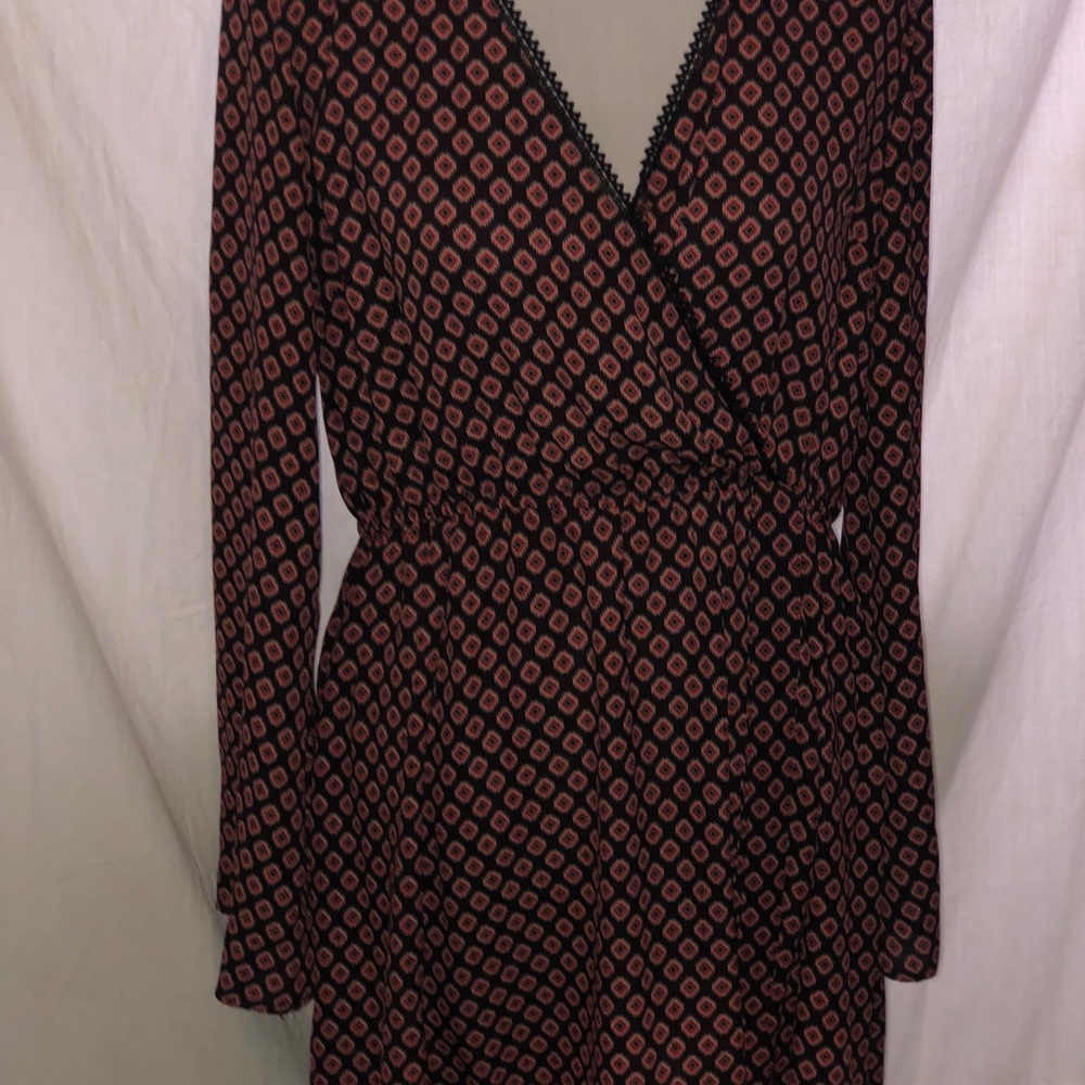 Black and red diamond dress